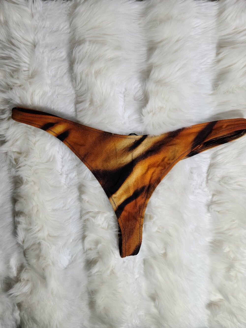 Cavalli x Skims Tiger Face Print Thong Large Women. NEW